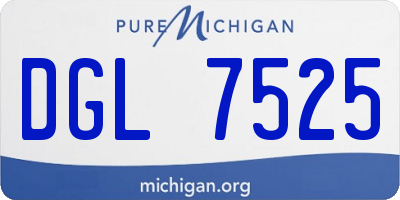 MI license plate DGL7525