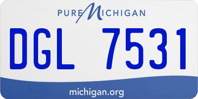 MI license plate DGL7531