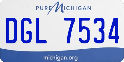 MI license plate DGL7534
