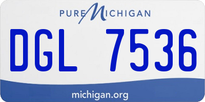 MI license plate DGL7536