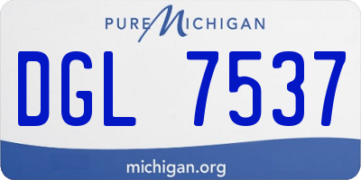 MI license plate DGL7537