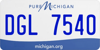 MI license plate DGL7540