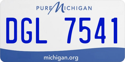 MI license plate DGL7541
