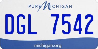 MI license plate DGL7542