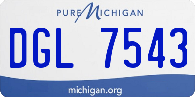 MI license plate DGL7543