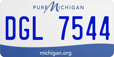 MI license plate DGL7544