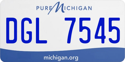 MI license plate DGL7545