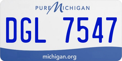 MI license plate DGL7547