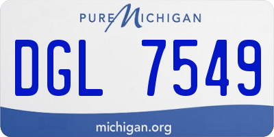 MI license plate DGL7549