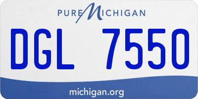 MI license plate DGL7550