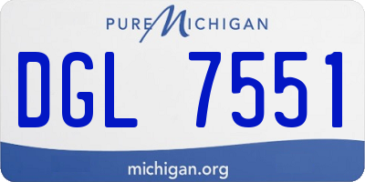 MI license plate DGL7551