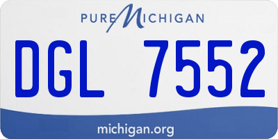 MI license plate DGL7552