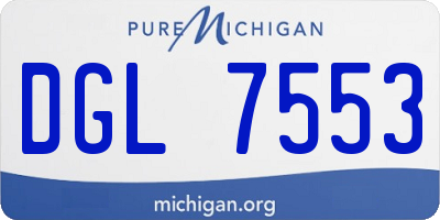 MI license plate DGL7553