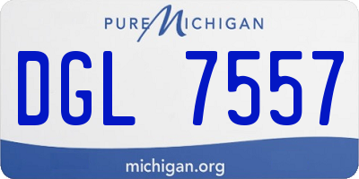 MI license plate DGL7557