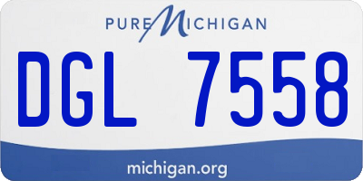 MI license plate DGL7558