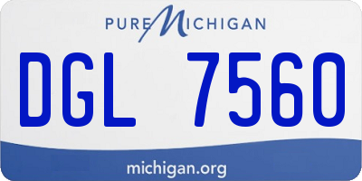 MI license plate DGL7560