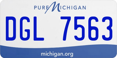 MI license plate DGL7563