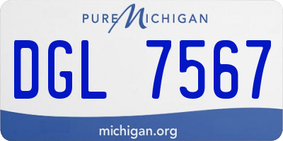 MI license plate DGL7567