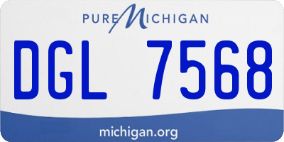 MI license plate DGL7568