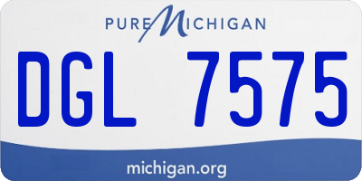 MI license plate DGL7575
