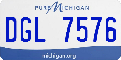 MI license plate DGL7576