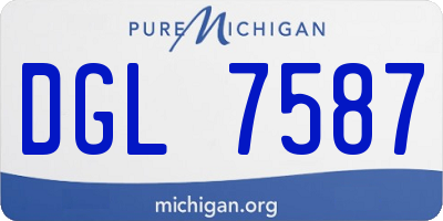 MI license plate DGL7587