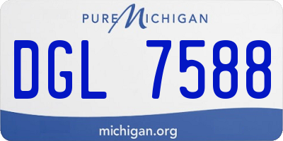 MI license plate DGL7588