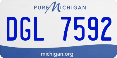 MI license plate DGL7592