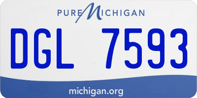 MI license plate DGL7593