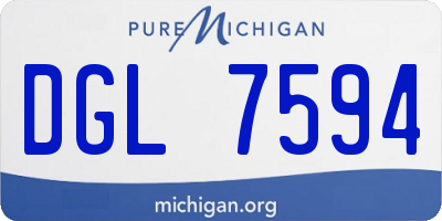 MI license plate DGL7594