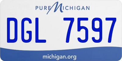 MI license plate DGL7597