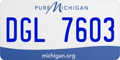 MI license plate DGL7603