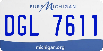 MI license plate DGL7611