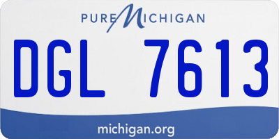 MI license plate DGL7613