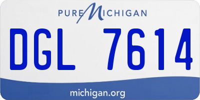 MI license plate DGL7614