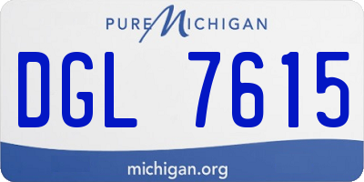 MI license plate DGL7615