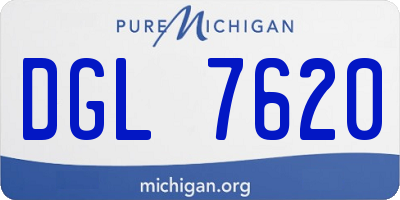 MI license plate DGL7620