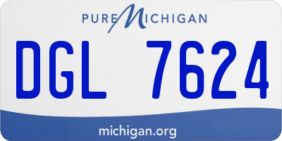 MI license plate DGL7624
