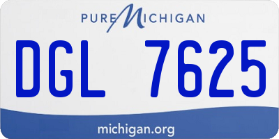 MI license plate DGL7625
