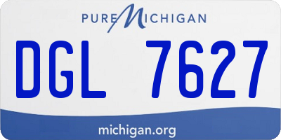 MI license plate DGL7627
