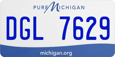 MI license plate DGL7629