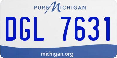 MI license plate DGL7631