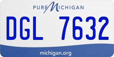 MI license plate DGL7632