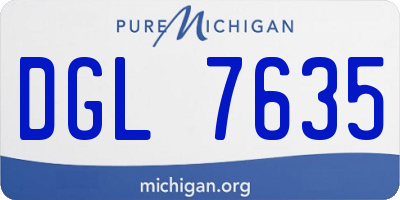 MI license plate DGL7635