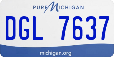 MI license plate DGL7637