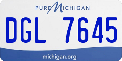 MI license plate DGL7645
