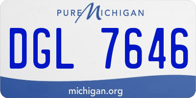 MI license plate DGL7646