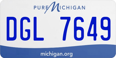 MI license plate DGL7649