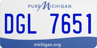 MI license plate DGL7651