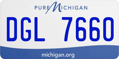 MI license plate DGL7660